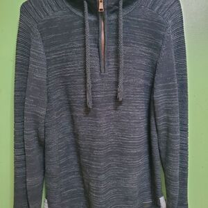 Men's Charcoal Zip-Up Sweater